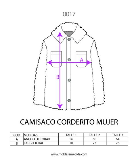 MOLDE CAMISACO CORDERITO MUJER