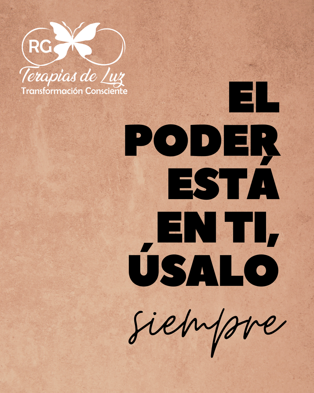 Mensaje inspirador sobre el poder interior para procesos de sanación emocional