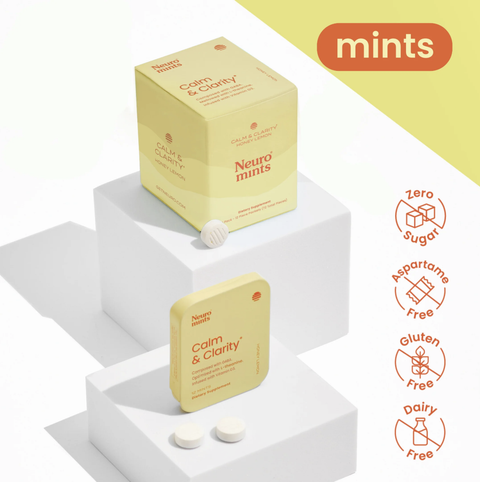 Calm & Clarity™ Mintss : Calma Mental y Claridad Enfocada | GABA + L‑Teanina + Vitamina D3 - 1 blister 12 chicle