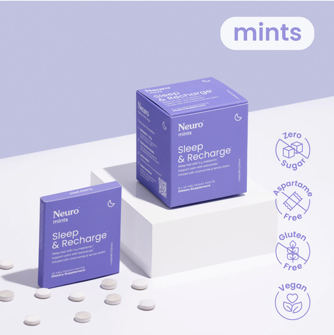 Sleep & Recharge™ Meltaway Mints: Sueño Reparador y Despertar Refrescado | 1 mg 1 blister 12 mentas 