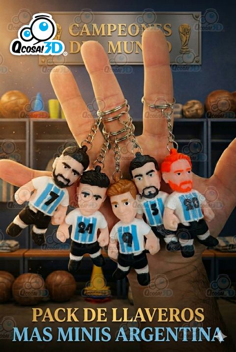 PACK 2 SELECCION ARGENTINA MINIS MAS LLAVEROS