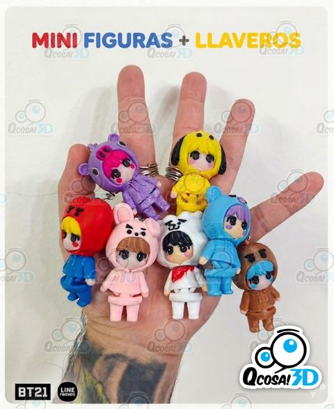 BT21 - BTS - 7 minis mas llaveros