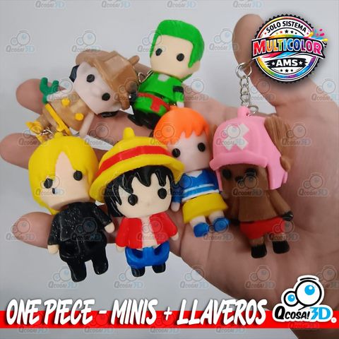 ONE PIECE MINIS MAS LLAVEROS X 6