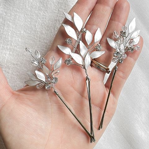 Pins hojas nácar combinadas