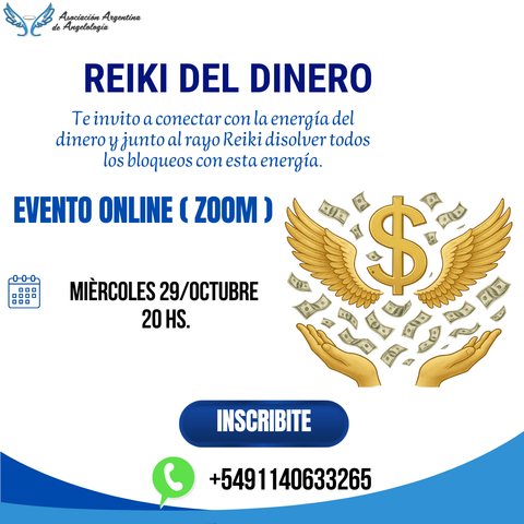 Reiki del Dinero (ONLINE ZOOM)