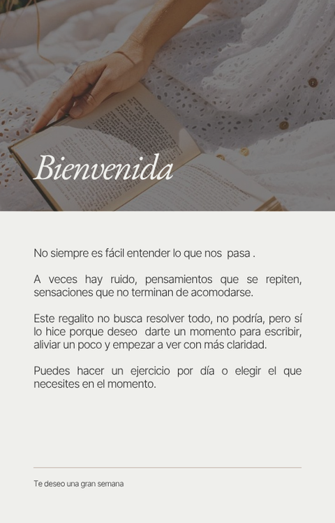 Ejercicios de escritura para estar presente