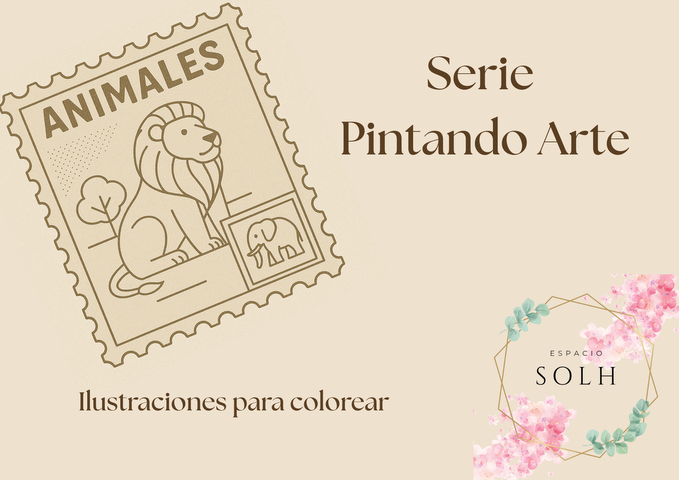 Ilustraciones para colorear - Animales- DIGITAL