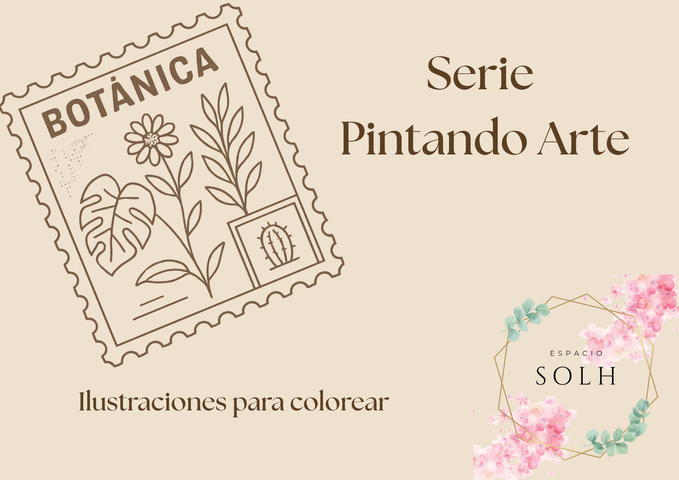 Ilustraciones para colorear - Botánica - DIGITAL