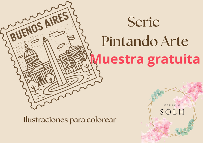 MUESTRA GRATUITA!!! Ilustraciones para colorear - Buenos Aires- DIGITAL