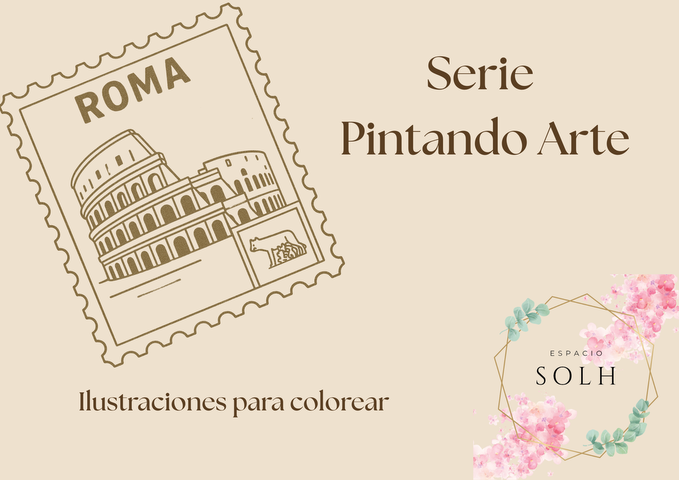 Ilustraciones para colorear - Roma - DIGITAL