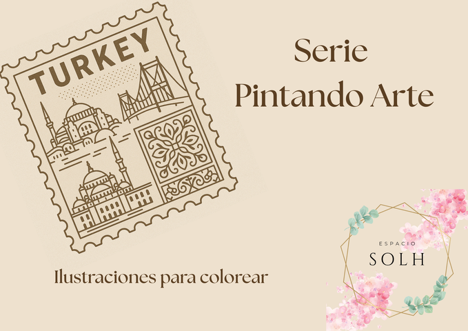 Ilustraciones para colorear - Turquia - DIGITAL