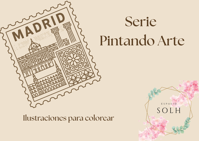 Ilustraciones para colorear - Madrid - DIGITAL