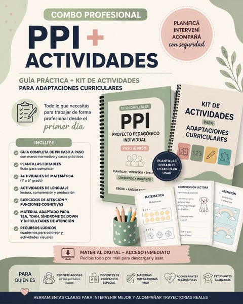 PPI + KIT DE ACTIVIDADES PARA ADAPTACIONES CURRICULARES