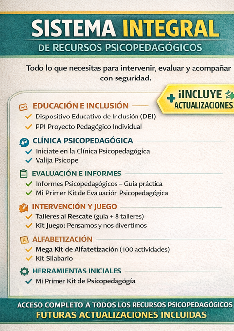 SISTEMA INTEGRAL DE RECURSOS PSICOPEDAGÓGICOS