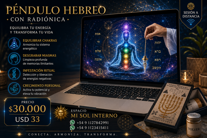 Limpieza y armonización con Péndulo hebreo a través de la radiónica 
