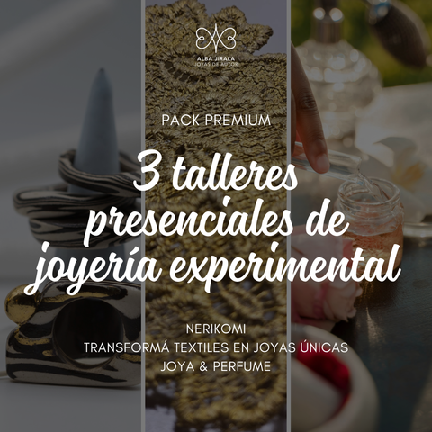 Pack Premium: 3 Talleres presenciales de Joyería Experimental
