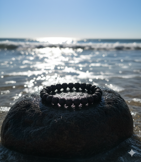 Pulsera piedra volcanica