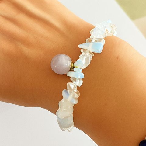 Pulsera Escallas Piedra de la Luna y dije Amatista