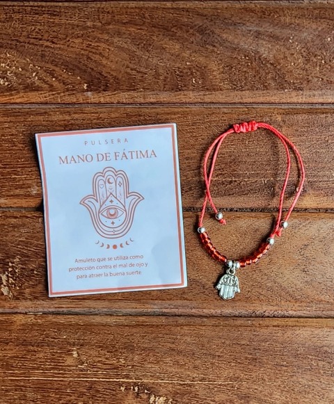 Pulsera de hilo con mano de Fátima