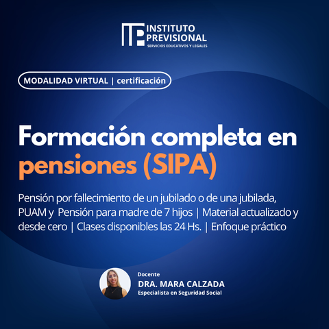 Formación completa en Pensiones (SIPA)