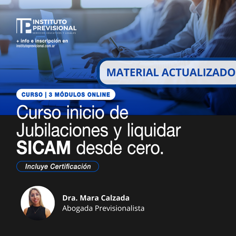 Curso Inicio de Jubilaciones y liquidar SICAM desde cero.