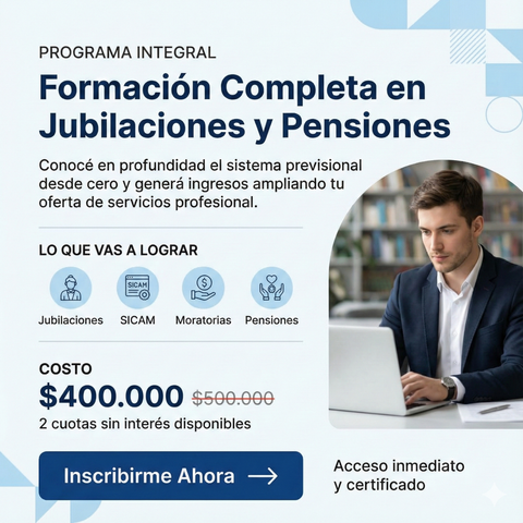 Formación completa en Jubilaciones y Pensiones