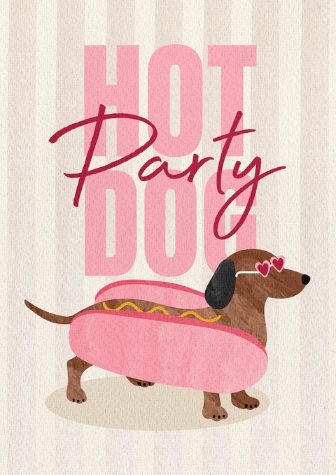 KIT IMPRIMIBLE HOT DOG PARTY ROSA