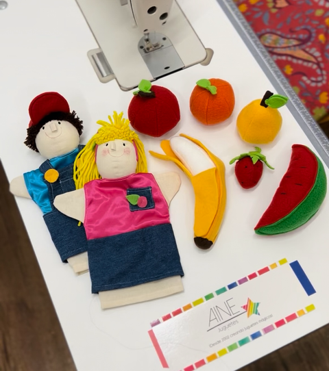 Combo Juego SIMBÓLICO Títeres + Frutas - ¡Curso con videos paso a paso!