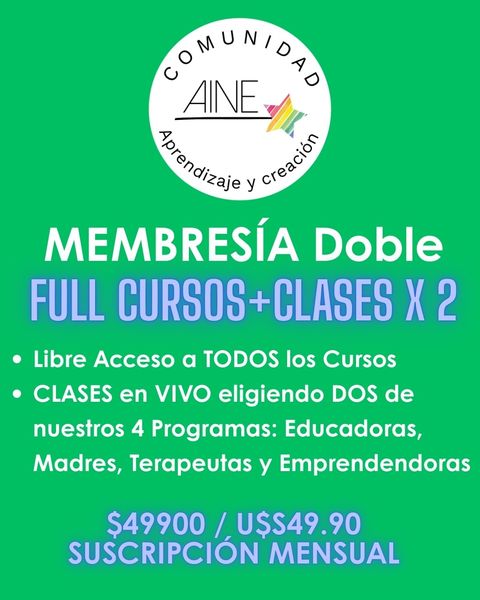 Membresía Full Cursos + Clases - DOBLE
