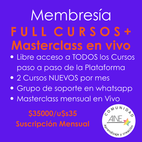 Membresía FULL CURSOS + MASTERCLASS