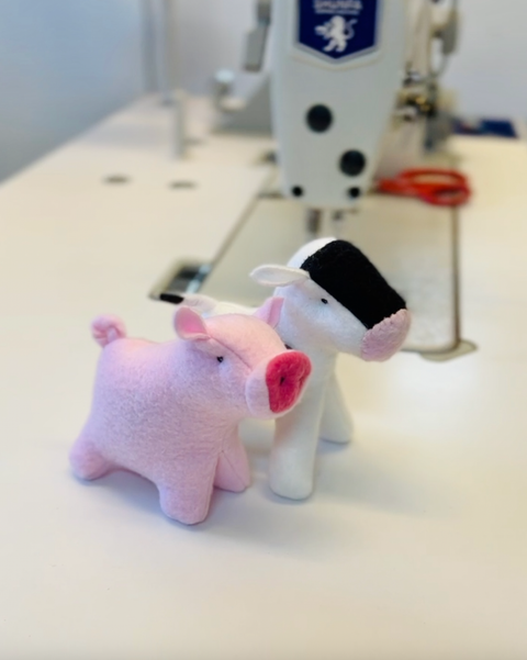 Animalitos de Granja 1: Vaca y Chancho - CURSO con videos paso a paso