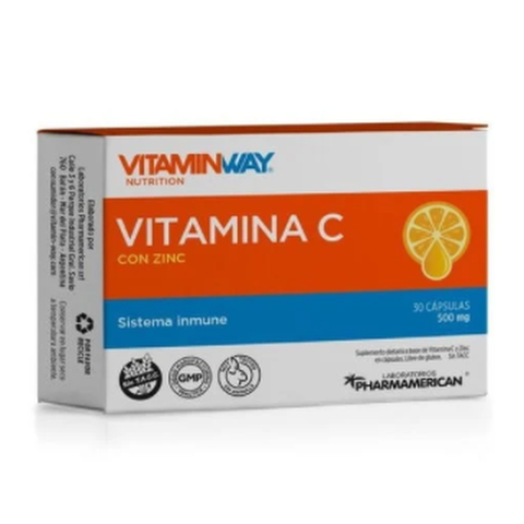 Vitamina C con Zinc- Vitamin Way- 30 capsulas