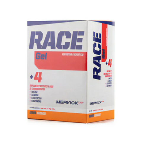 Gel Race Caja 12 Unid 40 Gr Mervick Lab Repositor Energético Sabor Naranja