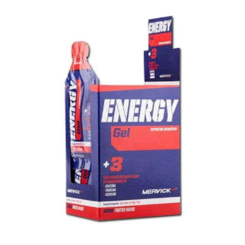 Caja de geles Mervick Energy con cafeína (x12) sabor frutos rojos