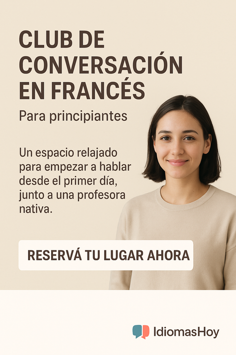 Club de conversación en Francés para principiantes