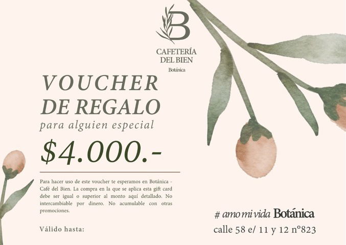 Gift Card  en Café del Bien 