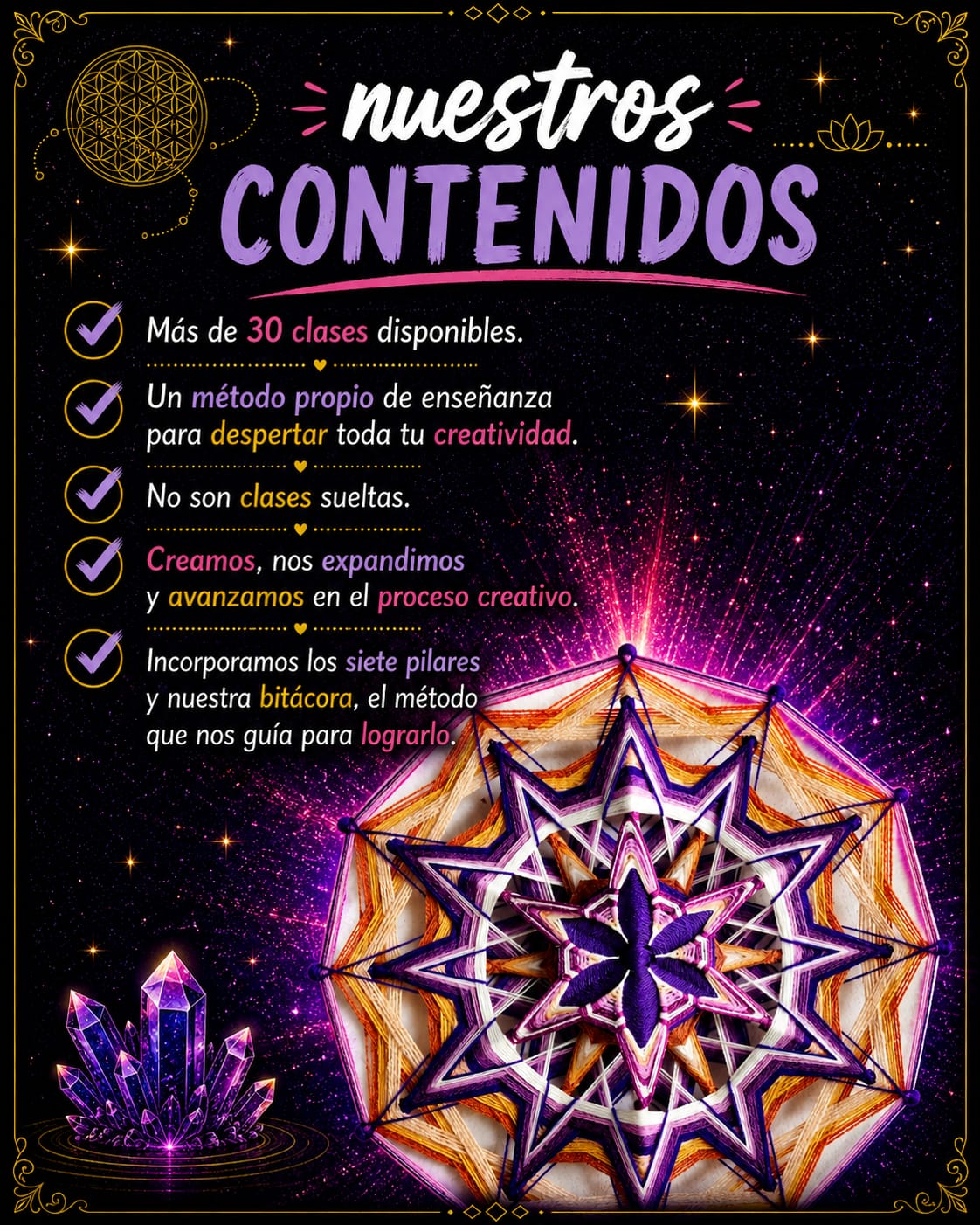 aprende mandalas tejidos