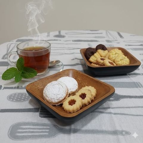 Set de 4 copetineros con el exterior negro