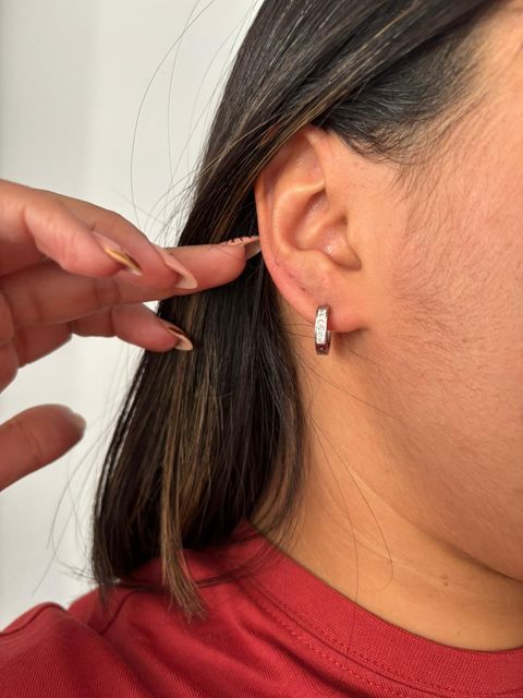 Aros en acero con circonias