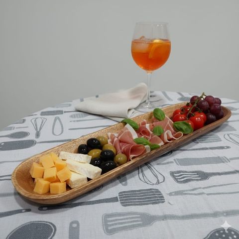 bandeja oval de madera 