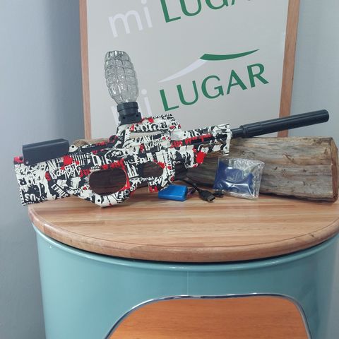 Metralleta de biogel con silenciador