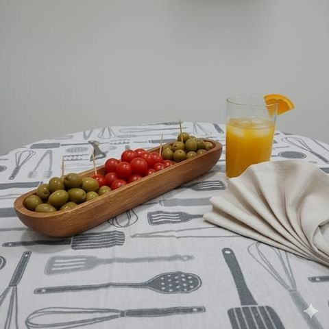 Bandeja aceitunera de madera