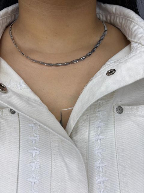 Cadena trenzada chata