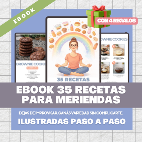 Ebook 35 Recetas de Meriendas + 4 bonus