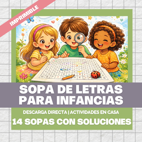 Sopa de letras para pequeños curiosos