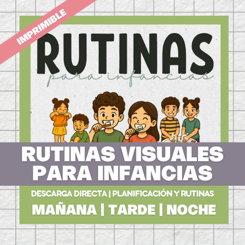 Rutinas Visuales para Niños | Tarjetas de Rutinas Diarias para Imprimir