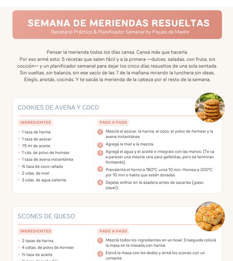 Semana de Meriendas Resueltas