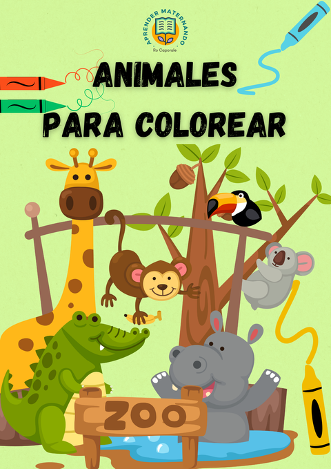 Animales para colorear en familia