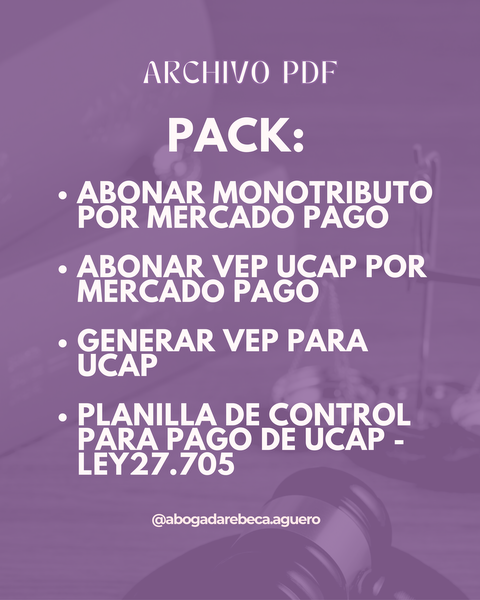 PACK PLANILLAS Y TUTORIALES (Monotributo - Ley 27.705)
