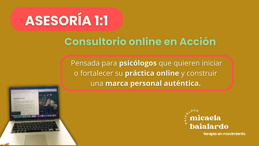 Asesoría 1:1 - Tu consultorio online (Psicólogxs)